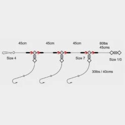 3 Hook Flapper 3 Up (Size 1/0)